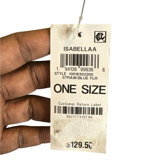 ON 34TH ISABELLAA STRAW MEDIUM DRAWSTRING TOTE NWT - Picture 7 of 8